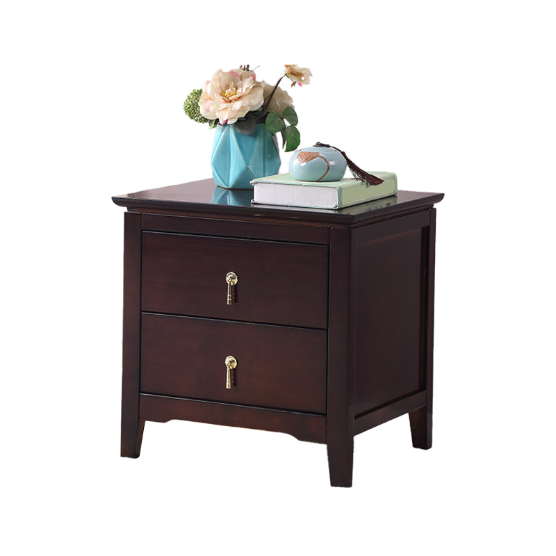 Drawer Storage Traditional Accent Table Nightstand Antique Finish Bed Nightstand