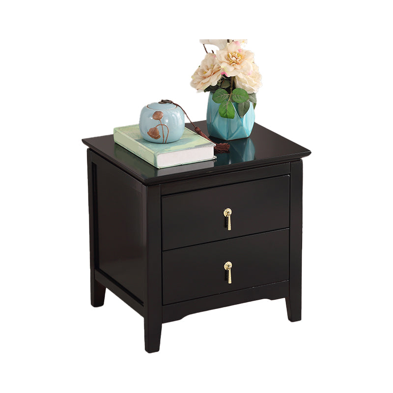 Drawer Storage Traditional Accent Table Nightstand Antique Finish Bed Nightstand