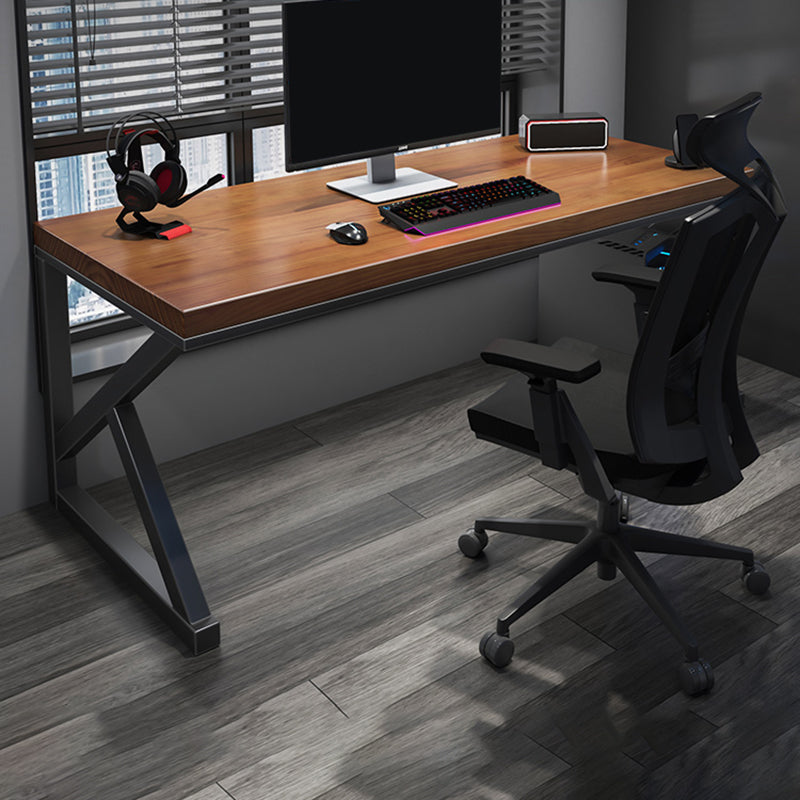 Solid Wood Rectangular Gaming Desk 29.53-inch Tall Writing Desk