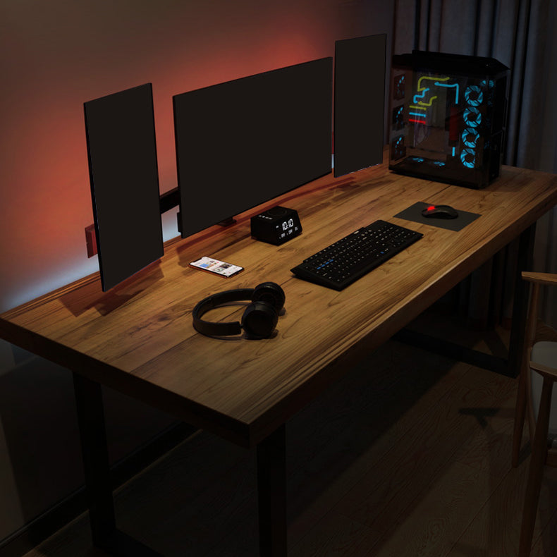 Solid Wood Rectangular Gaming Desk 29.53" Tall Sled Base Computer Desk