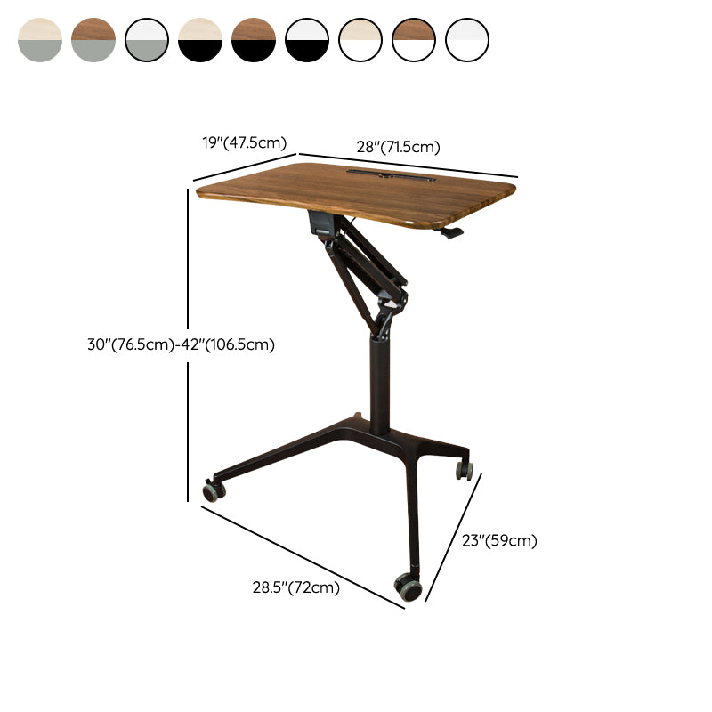 Rectangular Shaped Standing Desk Black/Silver/White Writing Desk for Office