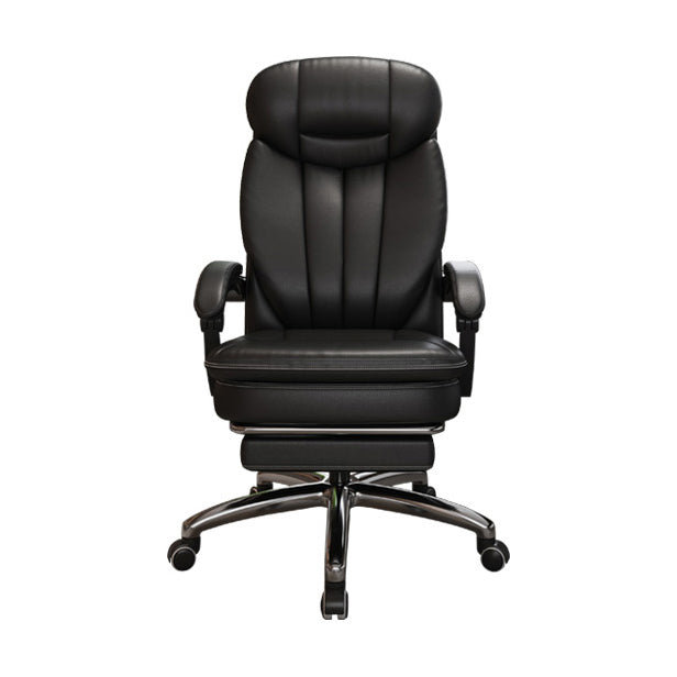 Modern Leather Swivel Chair Adjustable Seat Height Office Chair with Wheels