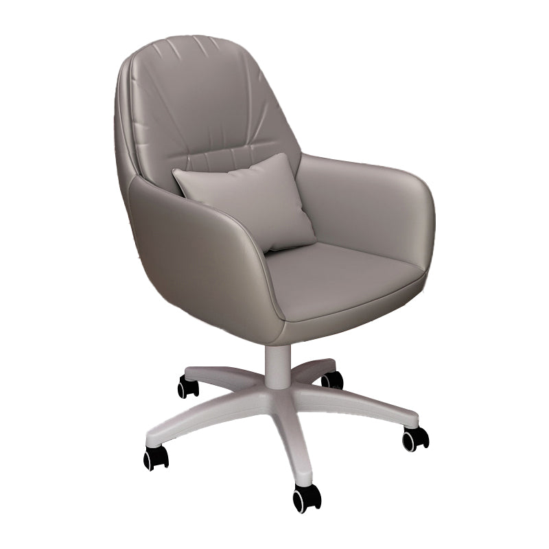 Contemporary Office Chair Ergonomic Upholstered Desk Chair with Wheels