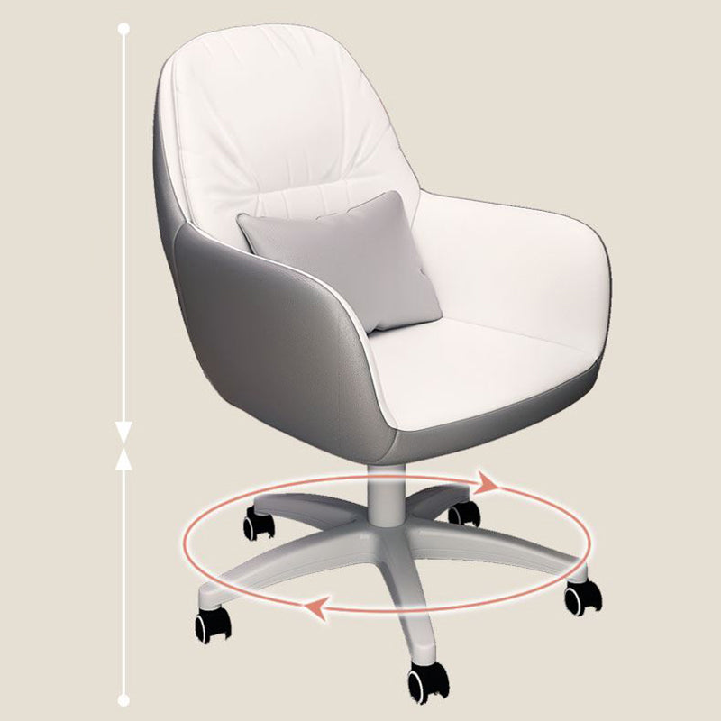 Contemporary Office Chair Ergonomic Upholstered Desk Chair with Wheels