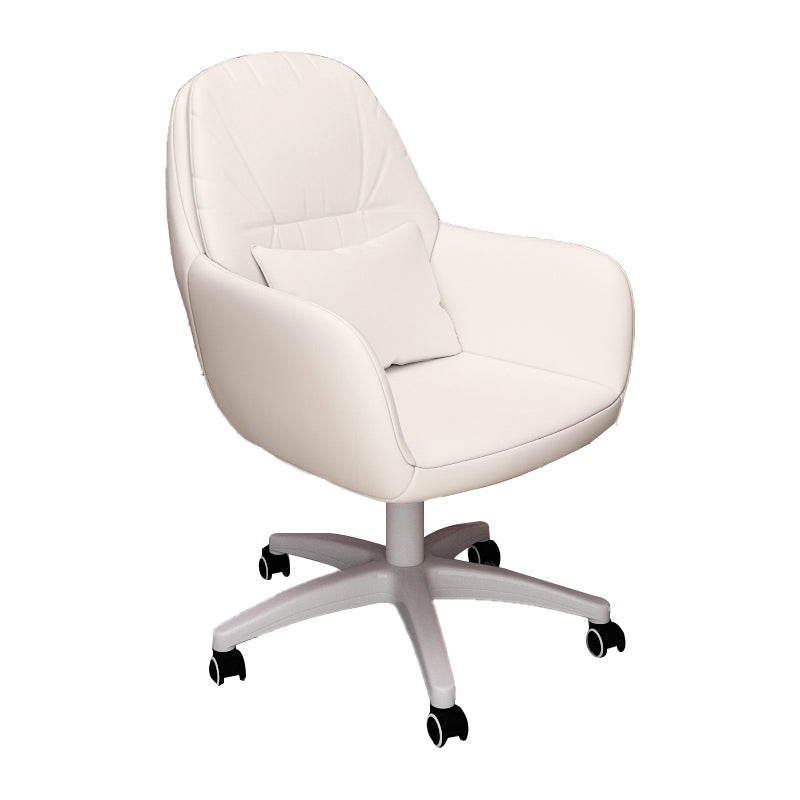 Contemporary Office Chair Ergonomic Upholstered Desk Chair with Wheels