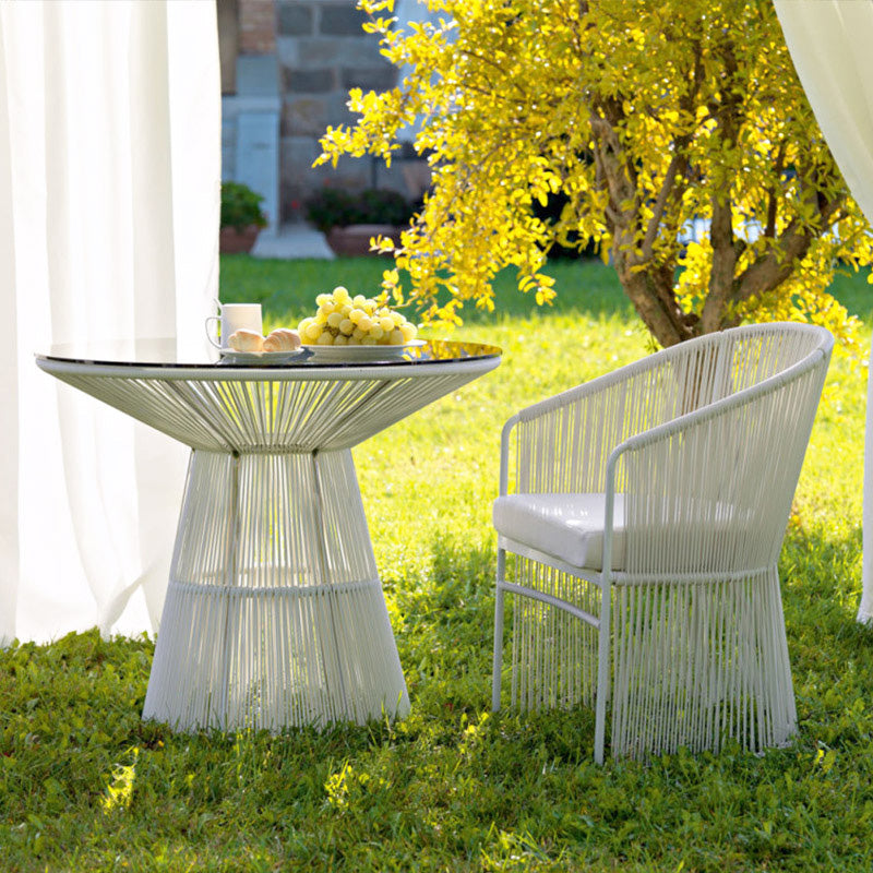 Removable Cushion Outdoor Chair with Arm Aluminum Dining Side Chair