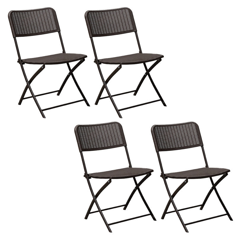 Tropical Rattan Patio Dining Armchair with Arm Outdoors Dining Chairs