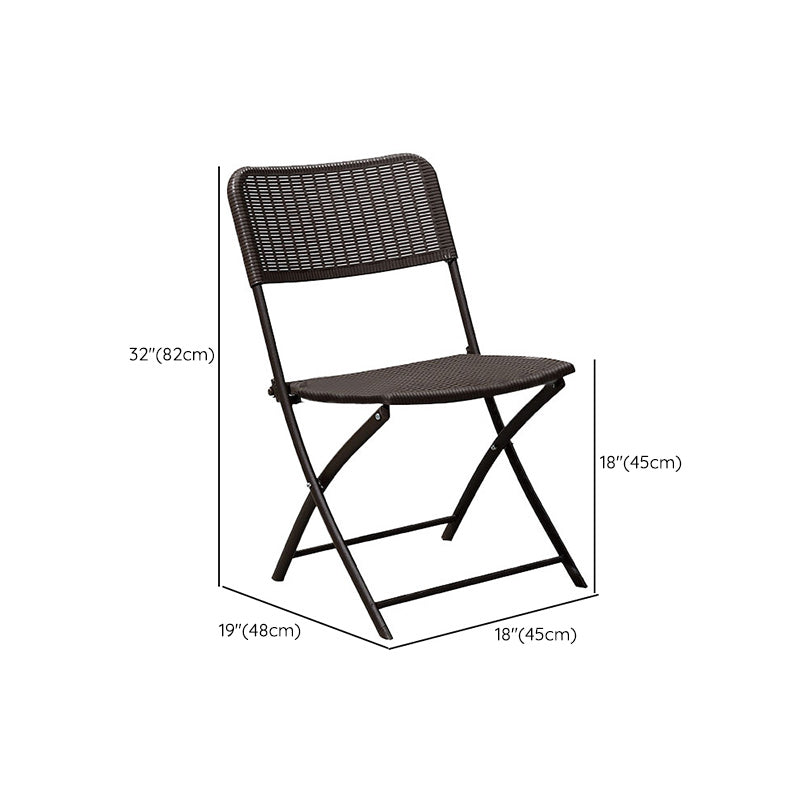 Tropical Rattan Patio Dining Armchair with Arm Outdoors Dining Chairs