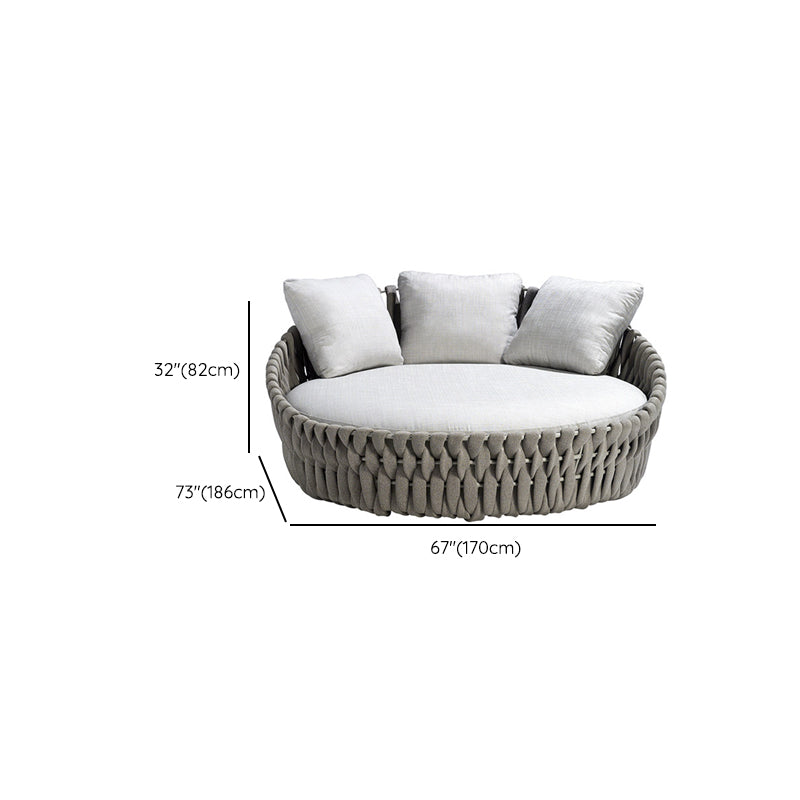 Modern Cushion Metal Frame Outdoor Sofa Water Resistant Patio Sofa