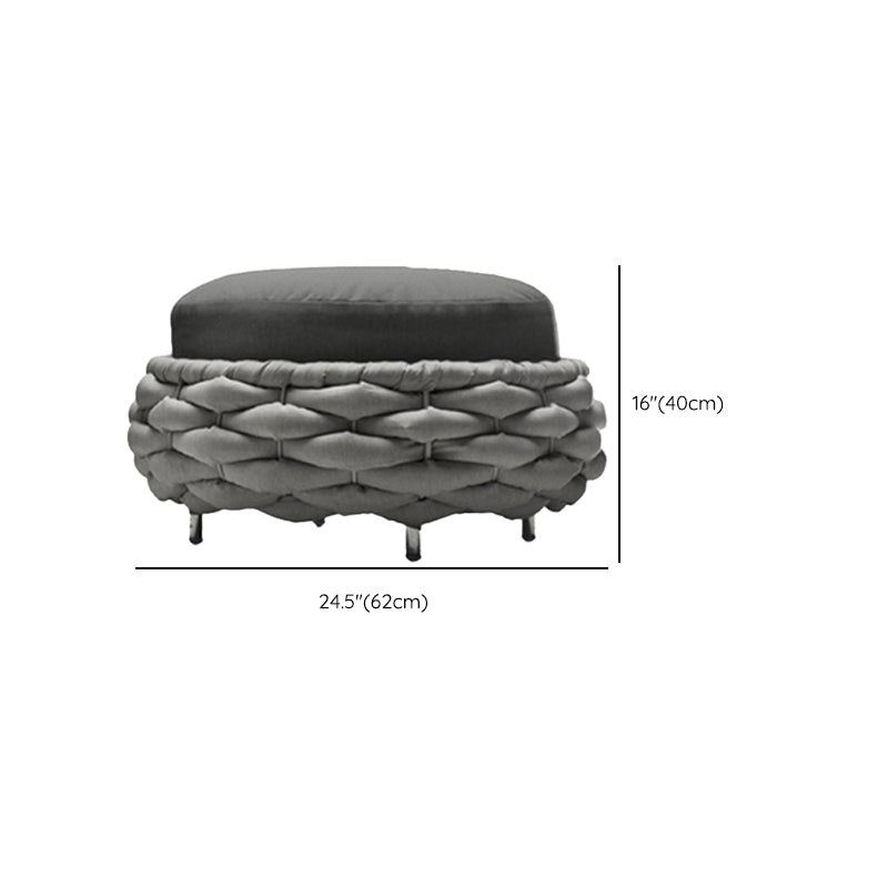 Steel Frame Patio Sofa Modern Outdoor Sofa with Sponge Cushion