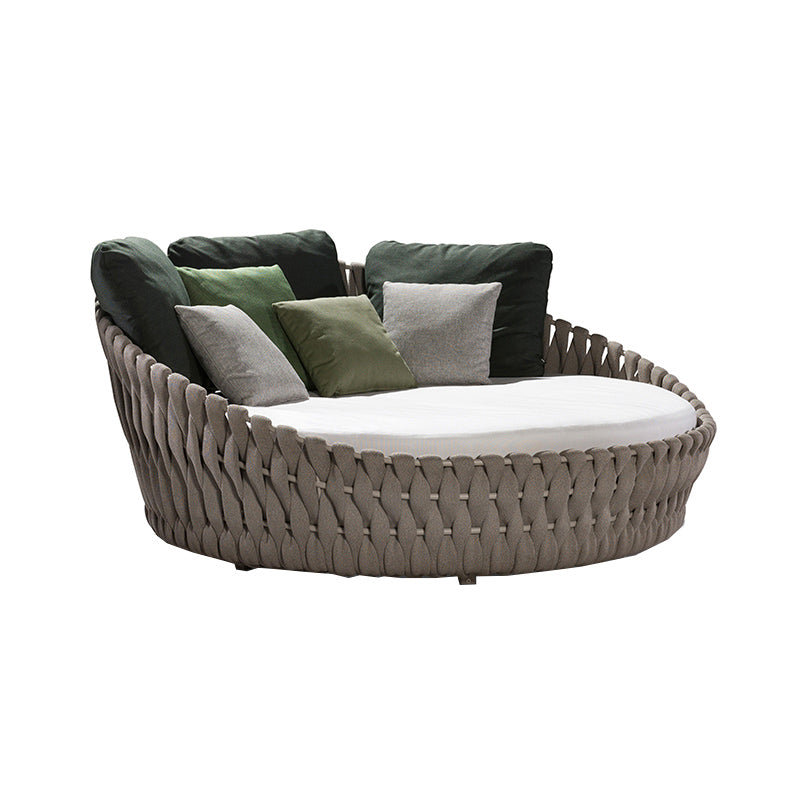 UV Resistant Rattan Patio Sofa Modern Outdoor Patio Sofa with Cushion