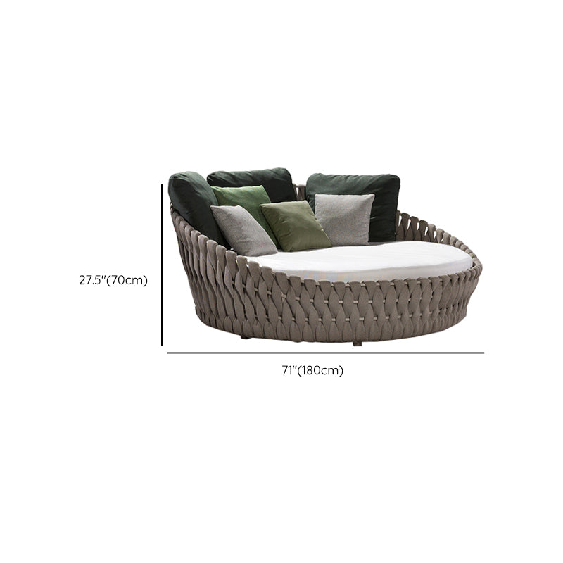 UV Resistant Rattan Patio Sofa Modern Outdoor Patio Sofa with Cushion