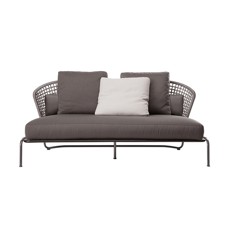 Water Resistant Patio Sofa Contemporary Metal Outdoor Patio Sofa