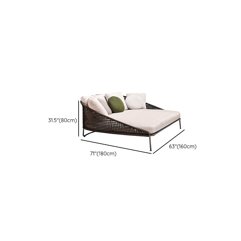 Water Resistant Patio Sofa Contemporary Metal Outdoor Patio Sofa