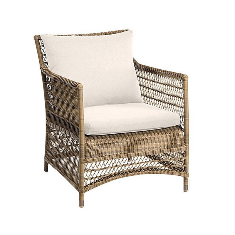 Tropical Rattan Patio Sofa Water Resistant Outdoor Patio Sofa