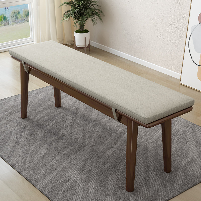 Solid Wood Seating Bench Modern Rectangle Bench , 11.7-inch Width