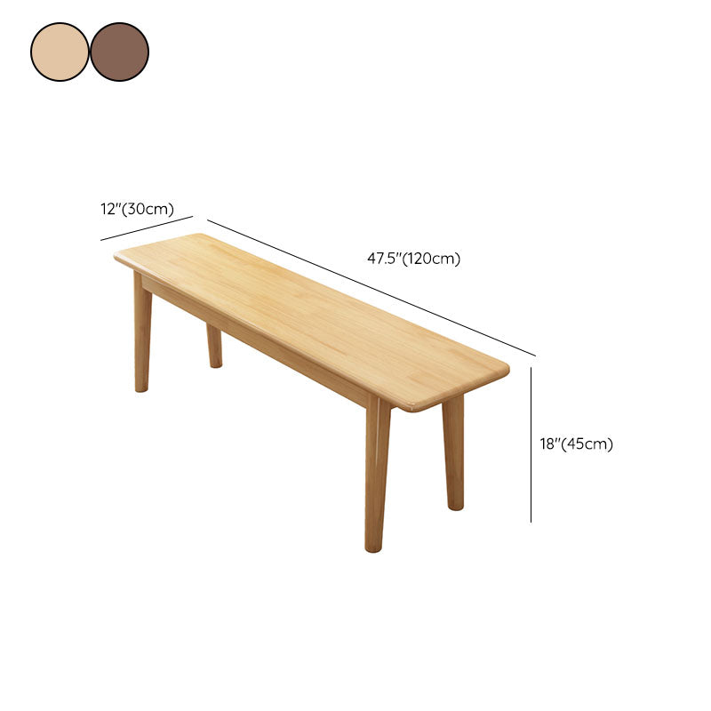 Solid Wood Seating Bench Modern Rectangle Bench , 11.7-inch Width