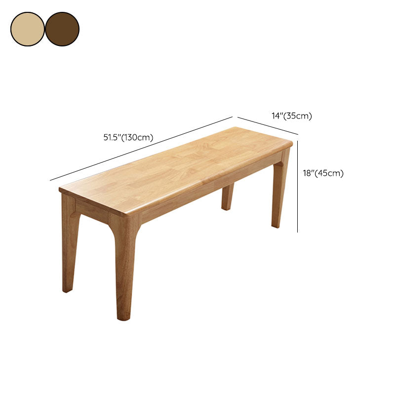 17.55-inch Height Solid Wood Bedroom Bench Solid Color Seating Bench