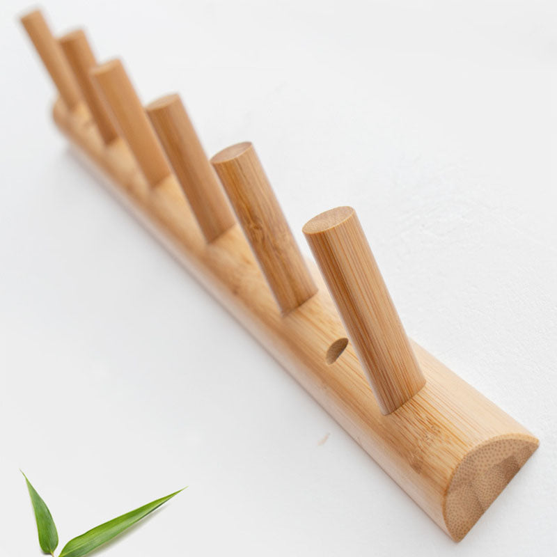 Wooden Coat Rack Contemporary Style Home Wall Hanging Coat Hanger