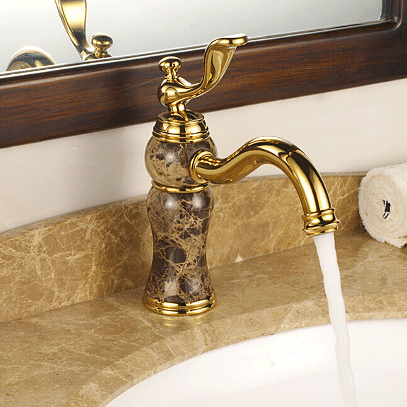 Luxury Vessel Sink Faucet Brass Lever Handles Basin Lavatory Faucet