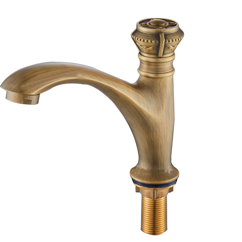 Brass Farmhouse Basin Lavatory Faucet Single Hole Faucet Knob Handle Bathroom Faucet