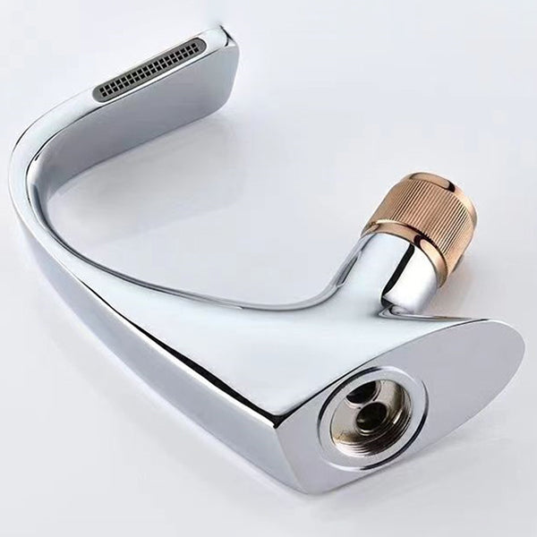 Knob Handle Faucet Contemporary Style Faucet with Waterfall Spout