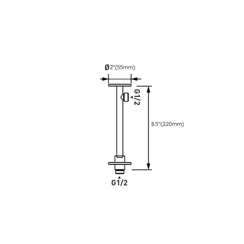 Modern Shower Set Brass Adjustable Shower Head Ceiling Mounted Shower Head Combo