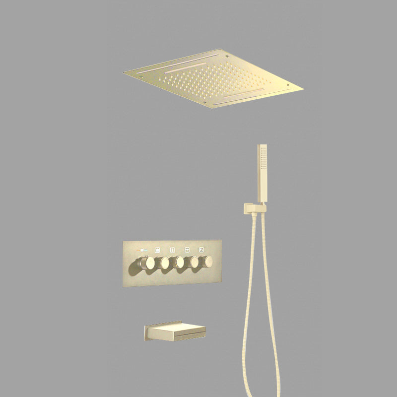 Modern Shower Trim Brass Temperature Control Ceiling Mounted Shower System