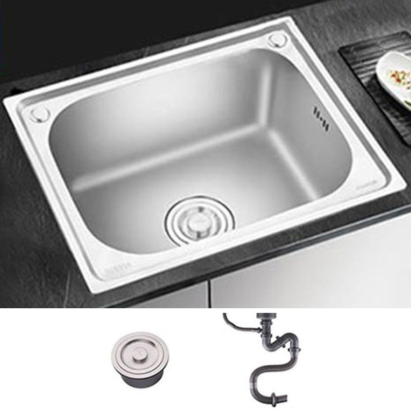 2 Holes Kitchen Sink Rectangle Stainless Steel Sink With Strainer