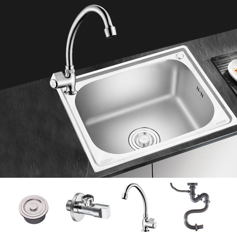 2 Holes Kitchen Sink Rectangle Stainless Steel Sink With Strainer