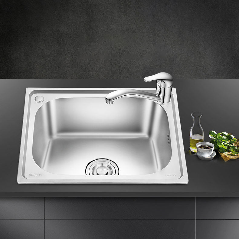 2 Holes Kitchen Sink Rectangle Stainless Steel Sink With Strainer