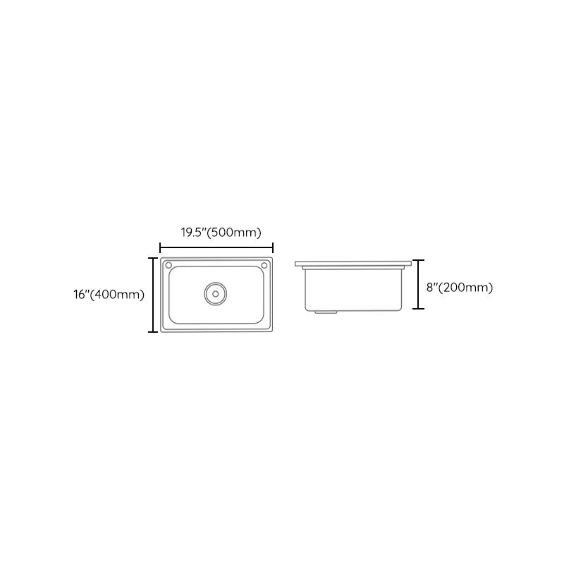 2 Holes Kitchen Sink Rectangle Stainless Steel Sink With Strainer