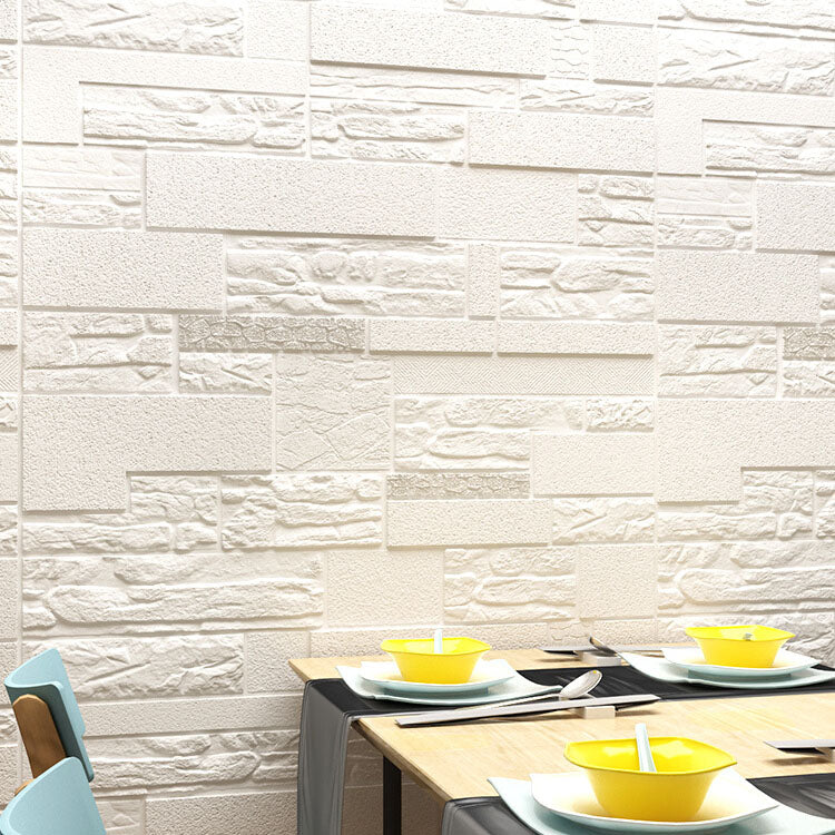 Modern Wall Plank 3D Brick Bathroom Living Room Wall Panels Set of 40