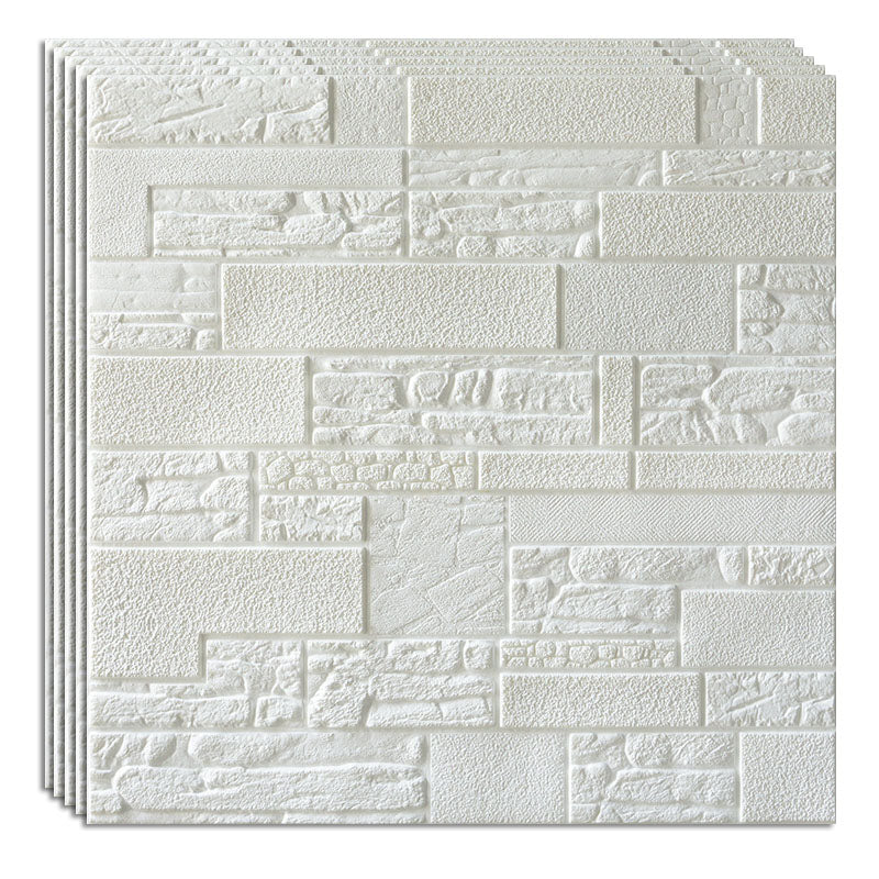 Modern Wall Plank 3D Brick Bathroom Living Room Wall Panels Set of 40