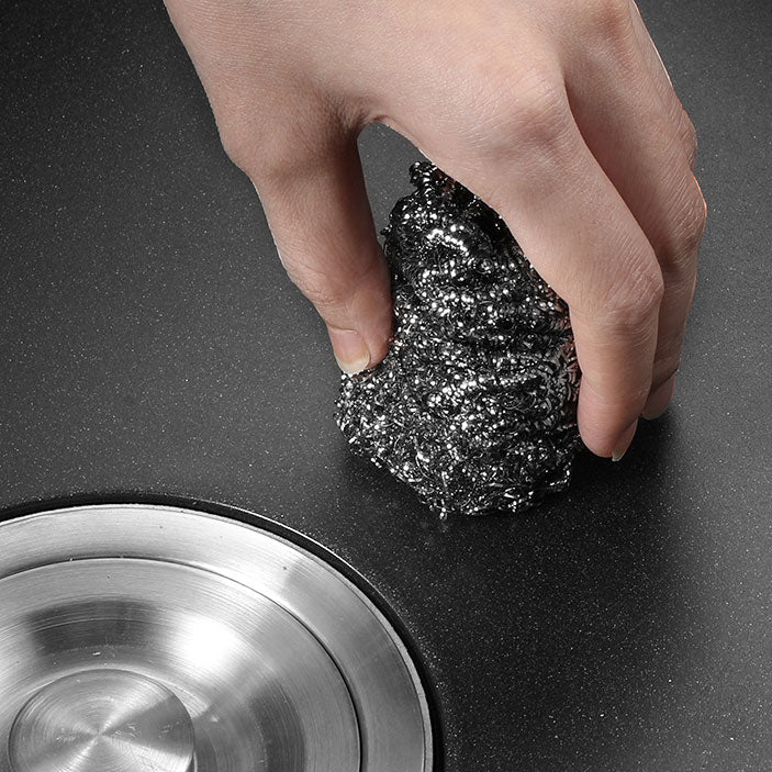 Black Quartz Sink Overflow Hole Detail Overflow Hole Kitchen Sink with Faucet