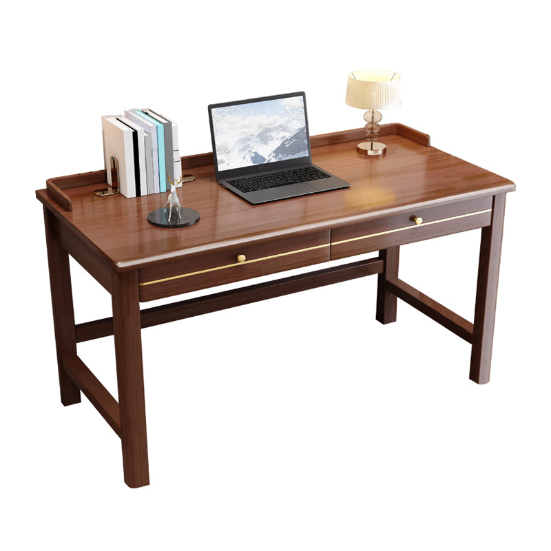 2 Drawers Writing Desk Solid Wood Rectangular Office Desk , 23.62" W