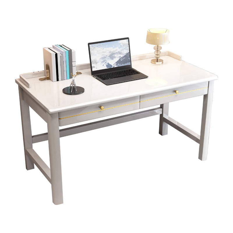 2 Drawers Writing Desk Solid Wood Rectangular Office Desk , 23.62" W