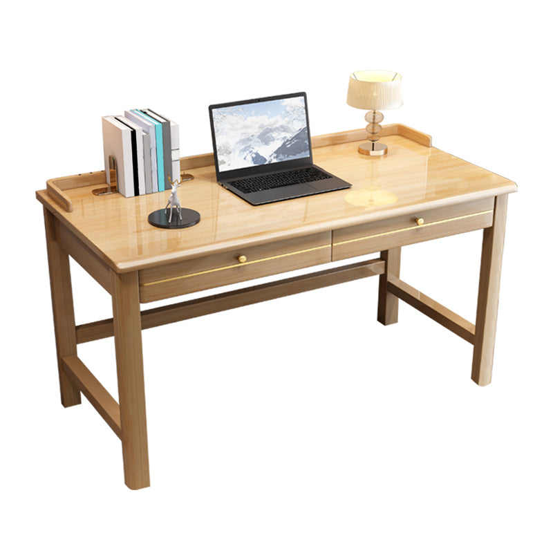 2 Drawers Writing Desk Solid Wood Rectangular Office Desk , 23.62" W