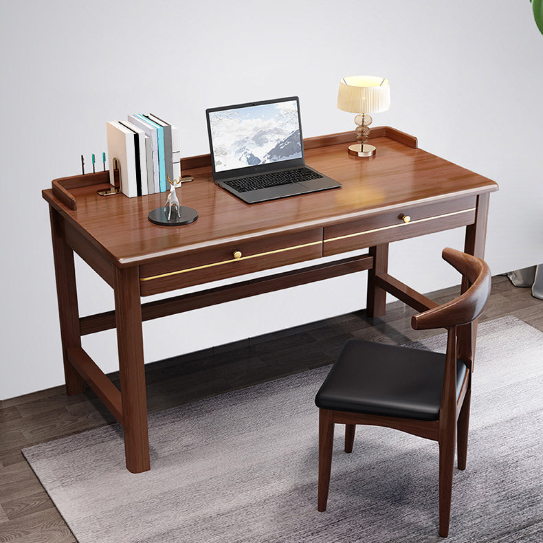 2 Drawers Writing Desk Solid Wood Rectangular Office Desk , 23.62" W