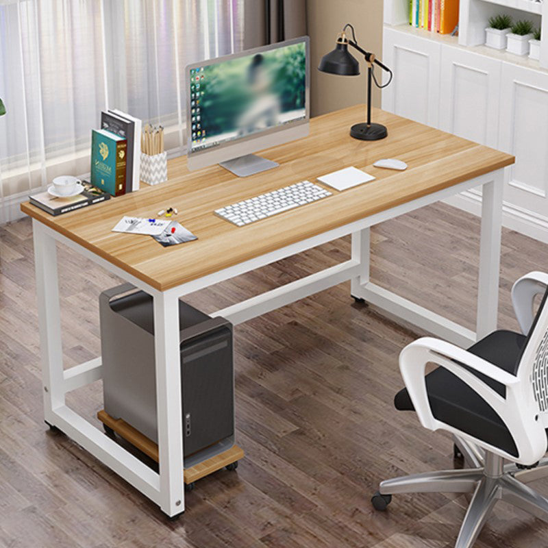 Rectangular Shaped Office Desk Natural / White Writing Desk for Office