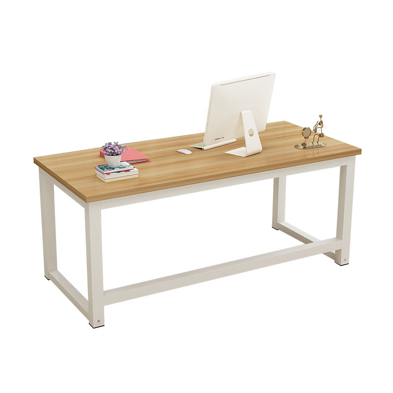 Rectangular Shaped Office Desk Natural / White Writing Desk for Office