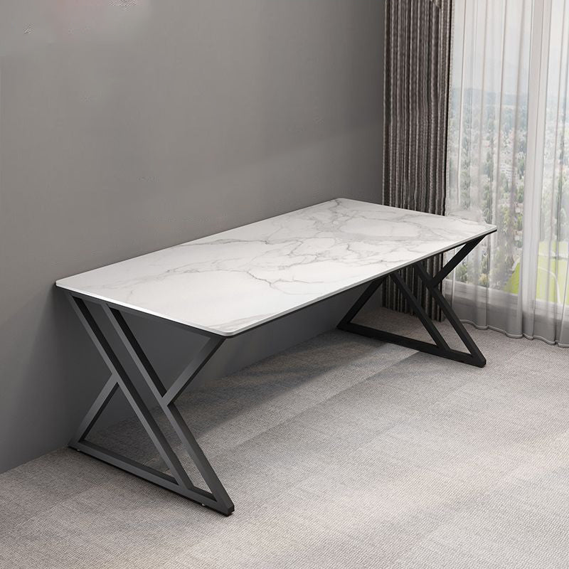 Modern Stone Gaming Desk Rectangular 29.53" Tall Computer Desk