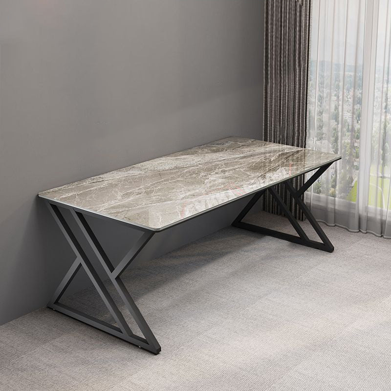 Modern Stone Gaming Desk Rectangular 29.53" Tall Computer Desk