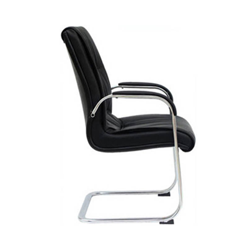 Contemporary Fixed Arms Office Chair Leather Desk Chair for Office