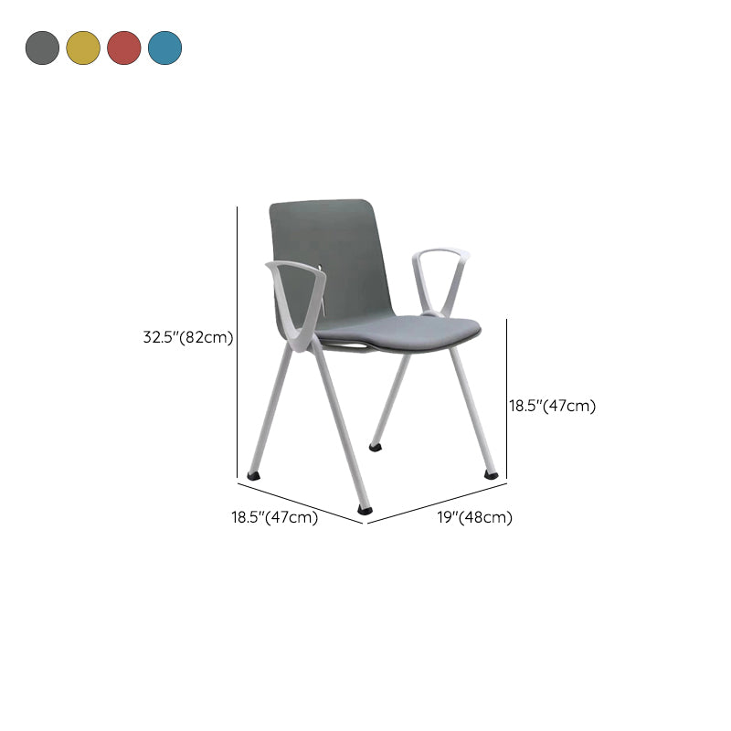 Contemporary Fixed Arms Conference Chair Mesh Seat Task Chair for Office