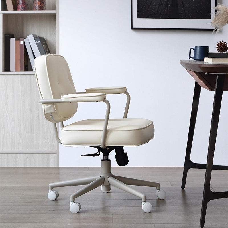 Contemporary Padded Arms Desk Chair Wheels Included Task Chair for Office