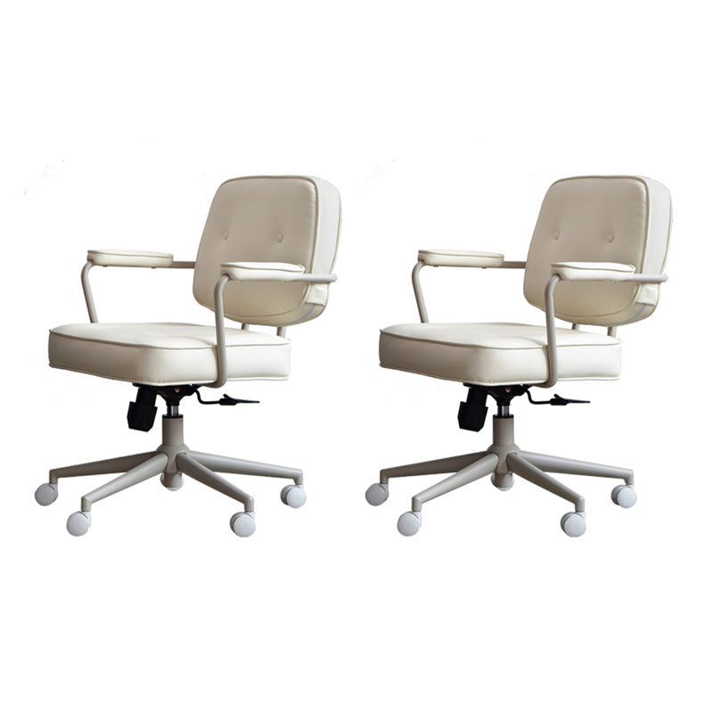 Contemporary Padded Arms Desk Chair Wheels Included Task Chair for Office