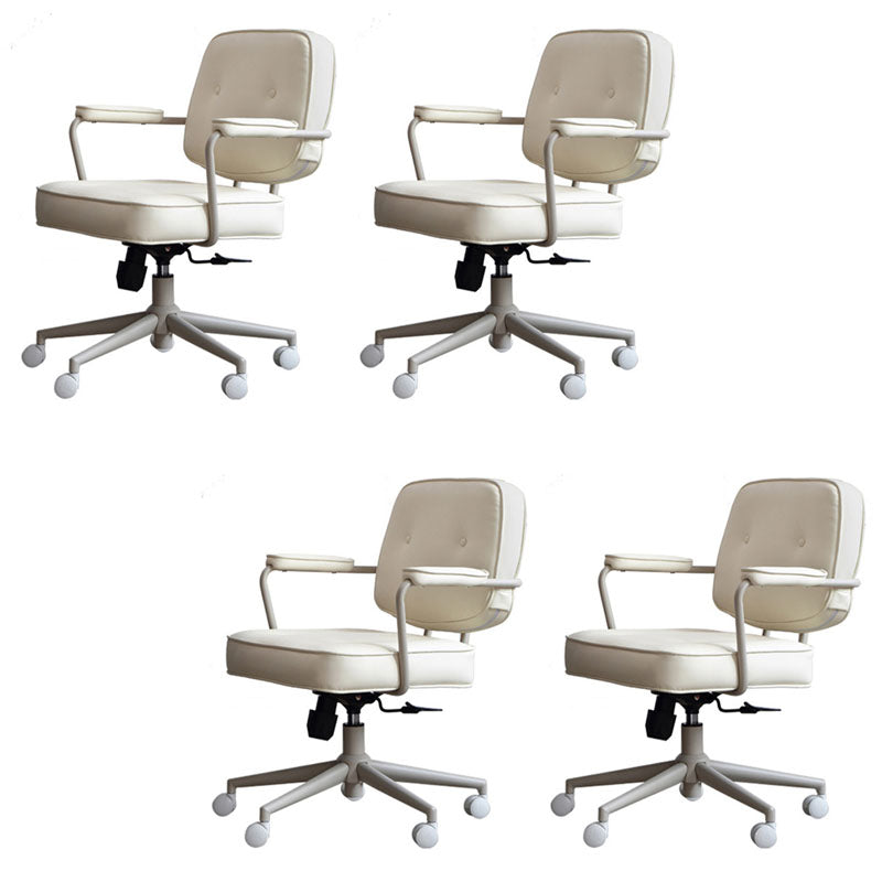 Contemporary Padded Arms Desk Chair Wheels Included Task Chair for Office