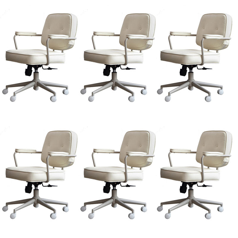 Contemporary Padded Arms Desk Chair Wheels Included Task Chair for Office