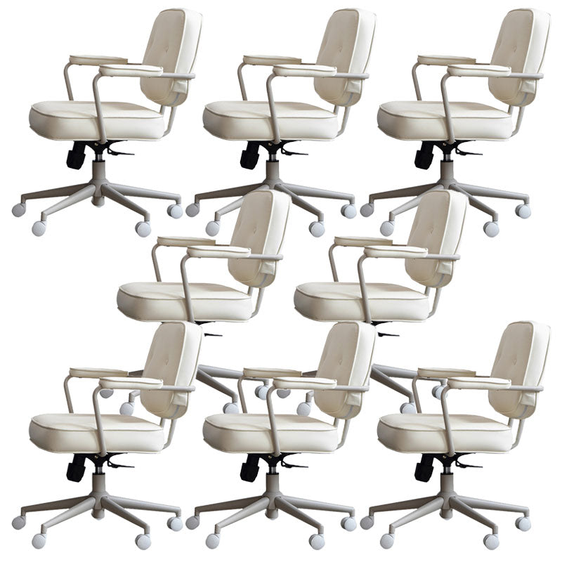 Contemporary Padded Arms Desk Chair Wheels Included Task Chair for Office